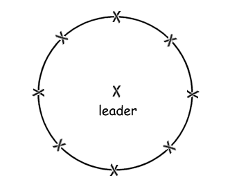 Circle Group with a Leader